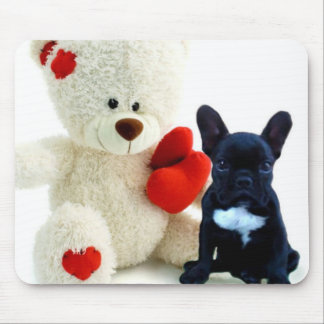Alfombrilla De Ratón Mousepad de Bulldog francés de San Valentín