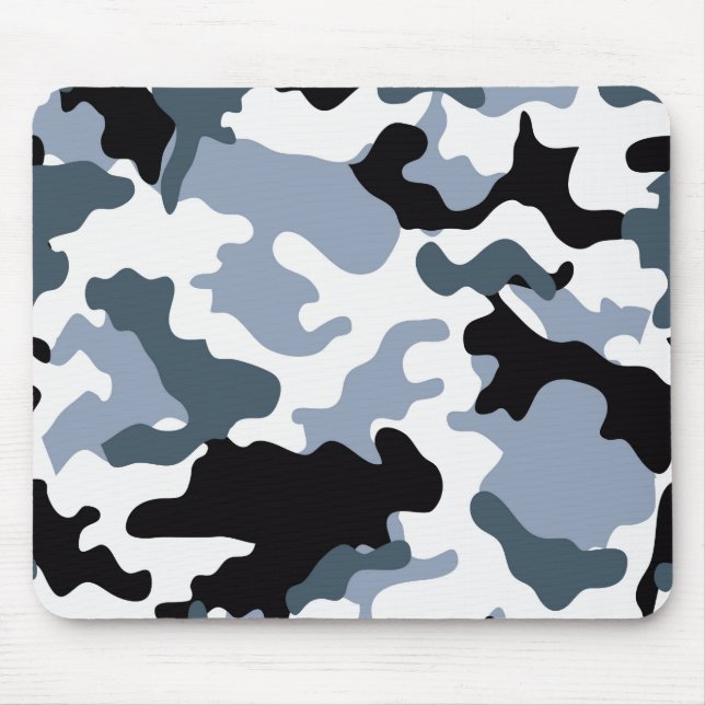 Alfombrilla De Ratón Mousepad de camo negro y gris (Frente)
