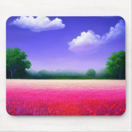 Alfombrilla De Ratón Mousepad de campo rosa