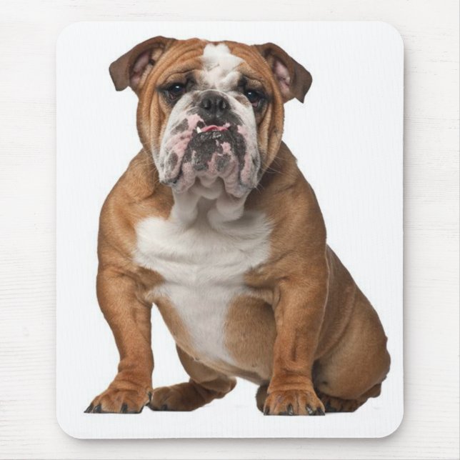 Alfombrilla De Ratón Mousepad de canina de cachorro Bulldog inglés (Frente)