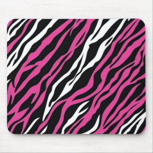 Alfombrilla De Ratón Mousepad de cebra - rosa y blanco