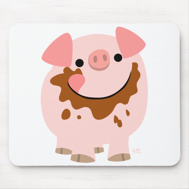 Alfombrilla De Ratón Mousepad de cerdo de chocolate personalizado (Frente)
