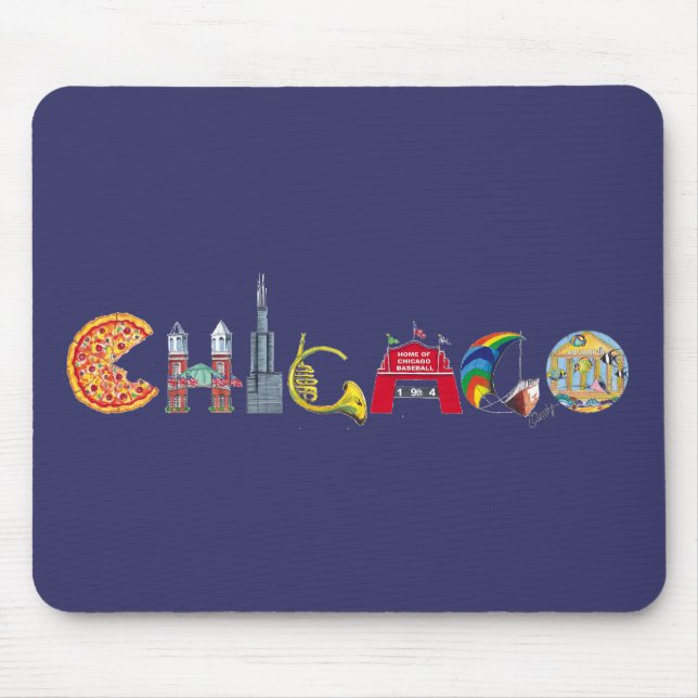Alfombrilla De Ratón Mousepad de Chicago (Frente)