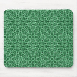 Alfombrilla De Ratón Mousepad de Círculos Elegantes y Verdes Forestales