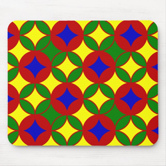 Alfombrilla De Ratón MOUSEPAD de Círculos primarios-02-COMPUTADORA (Frente)