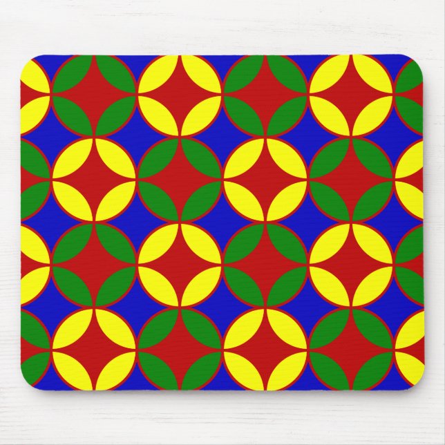 Alfombrilla De Ratón MOUSEPAD de Círculos primarios-04-COMPUTADORA (Frente)