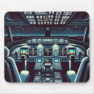 Alfombrilla De Ratón Mousepad de Cockpit retro (oscuro)