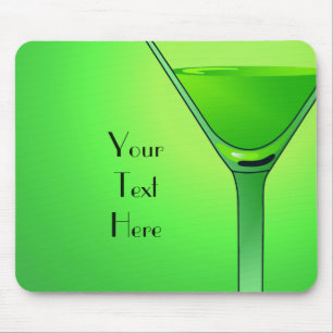 Alfombrilla De Ratón Mousepad de cócteles de Martini Verde