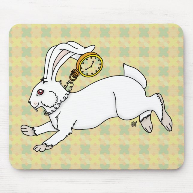 Alfombrilla De Ratón Mousepad de conejo blanco (Frente)