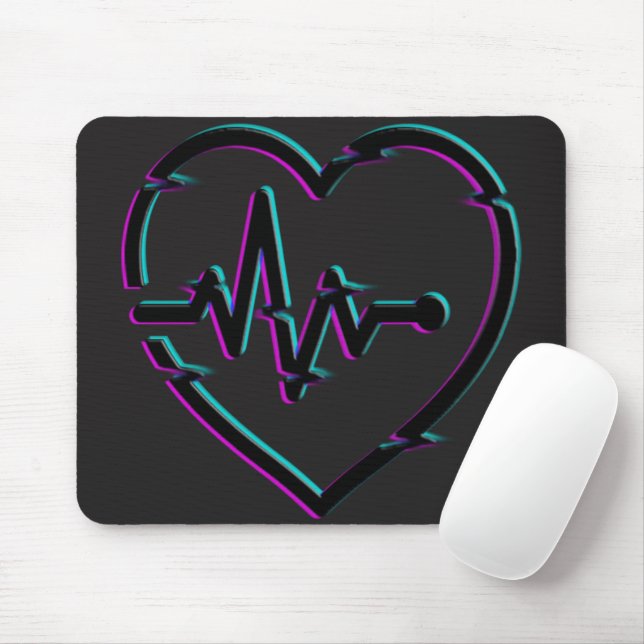 Alfombrilla De Ratón Mousepad de control del corazón (Con ratón)