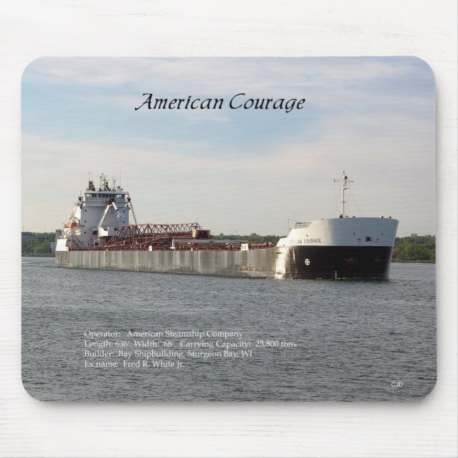 Alfombrilla De Ratón Mousepad de Coraje Americano (Frente)