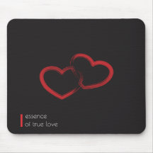 Mousepad de corazón doble rojo