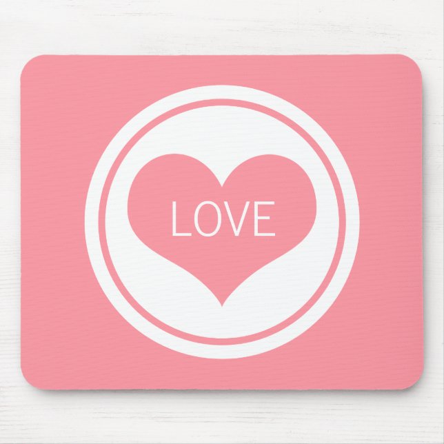 Alfombrilla De Ratón Mousepad de corazón fino, rosa (Frente)
