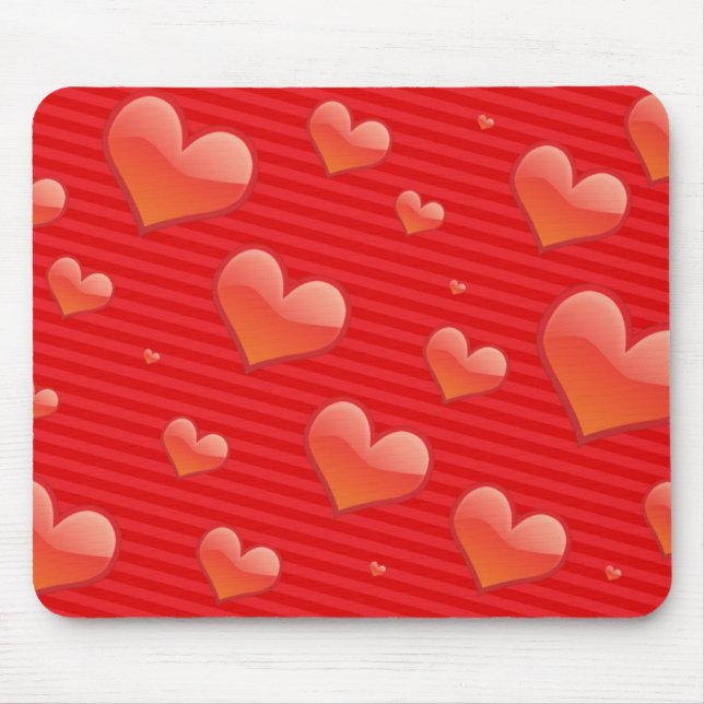 Alfombrilla De Ratón Mousepad de corazón rojo (Frente)