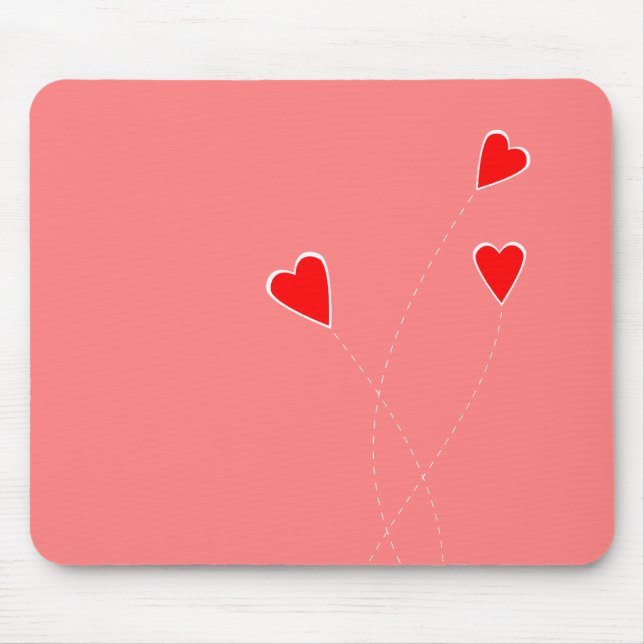 Alfombrilla De Ratón Mousepad de corazón rojo (Frente)