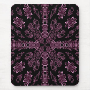 Alfombrilla De Ratón Mousepad de cruz gótica morada y negra