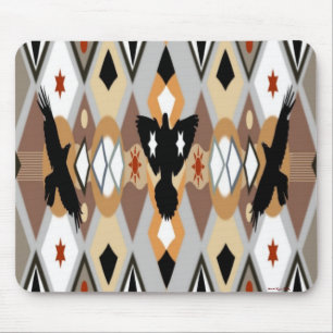 Alfombrilla De Ratón Mousepad de cuervo nativo americano