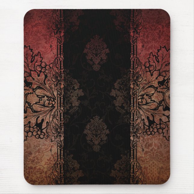 Alfombrilla De Ratón Mousepad de Damask grabado de época (Frente)