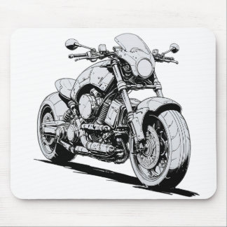Alfombrilla De Ratón Mousepad de dibujo de tinta de motocicleta Cyberpu