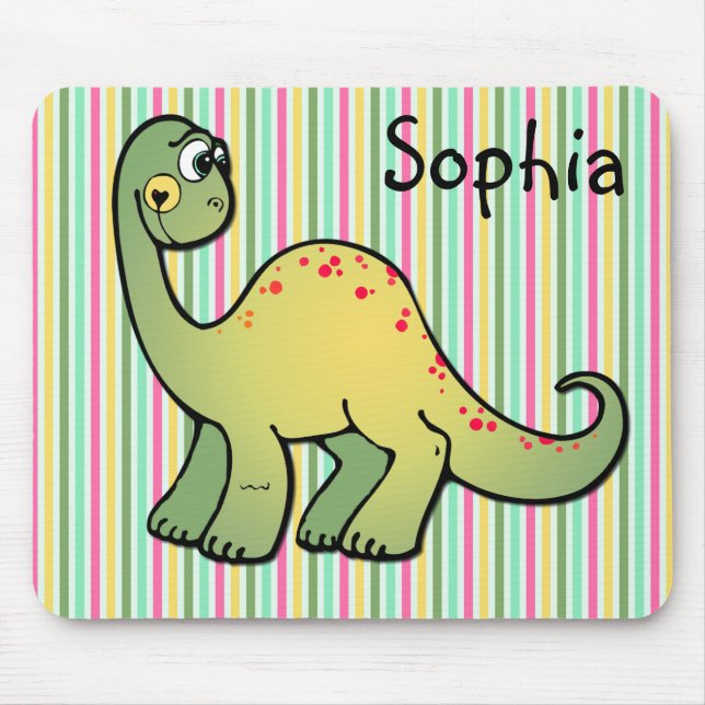 Alfombrilla De Ratón Mousepad de dinosaurio bebé lindo para un Chica (Frente)