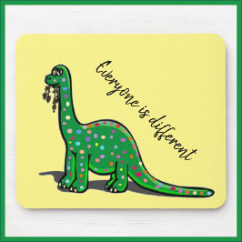 Alfombrilla De Ratón Mousepad de dinosaurio verde lindo
