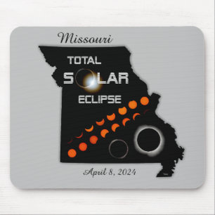 Alfombrilla De Ratón Mousepad de eclipse solar de Missouri