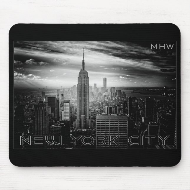 Alfombrilla De Ratón Mousepad de encargo del monograma de NEW YORK CITY (Frente)