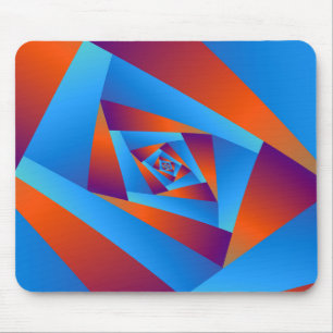 Alfombrilla De Ratón Mousepad de espiral azul y naranja