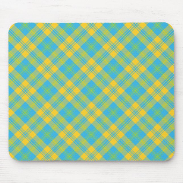 Alfombrilla De Ratón Mousepad de estilo: azul, amarillo, verde, dorado (Frente)