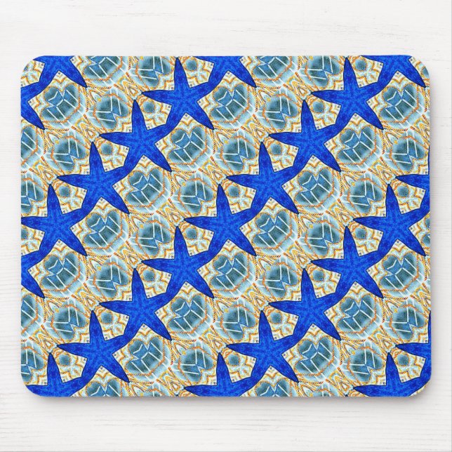 Alfombrilla De Ratón mousepad de estrellas azules diagonales (Frente)