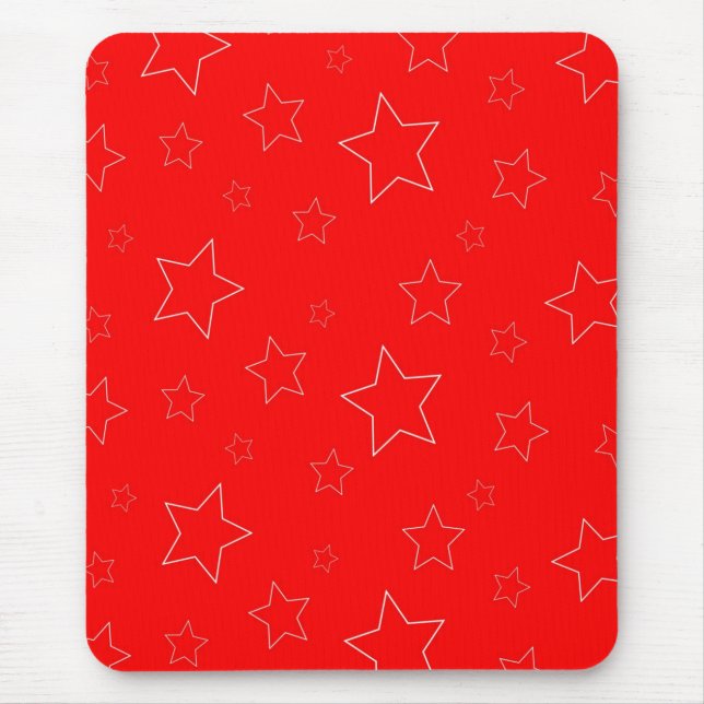 Alfombrilla De Ratón Mousepad de Estrellas Rojas (Frente)
