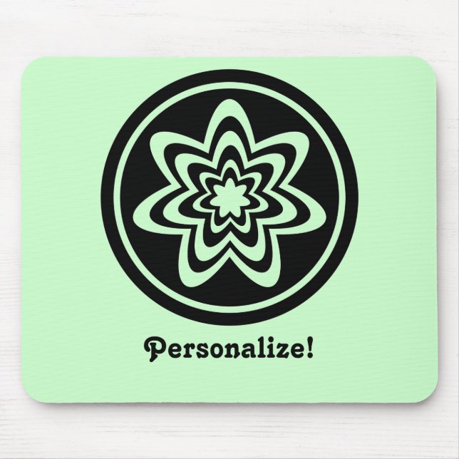 Alfombrilla De Ratón Mousepad de explosión floral, negro (Frente)