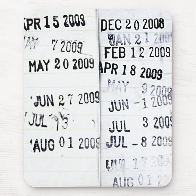 Alfombrilla De Ratón Mousepad de fecha de biblioteca (Frente)