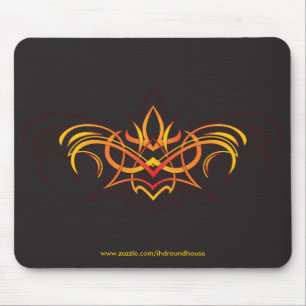 Alfombrilla De Ratón Mousepad de Fireflower de la tela a rayas