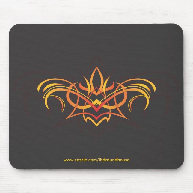 Alfombrilla De Ratón Mousepad de Fireflower de la tela a rayas (Frente)