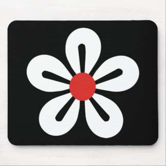 Alfombrilla De Ratón Mousepad de flor blanca