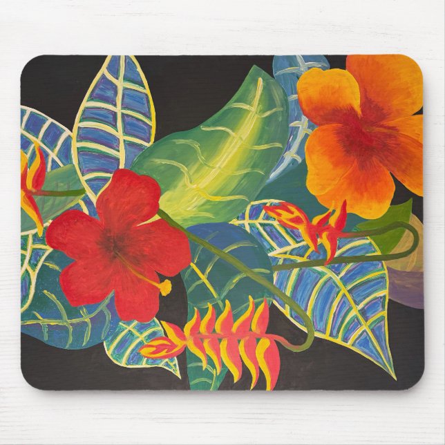 Alfombrilla De Ratón Mousepad de flor de jengibre tropical (Frente)
