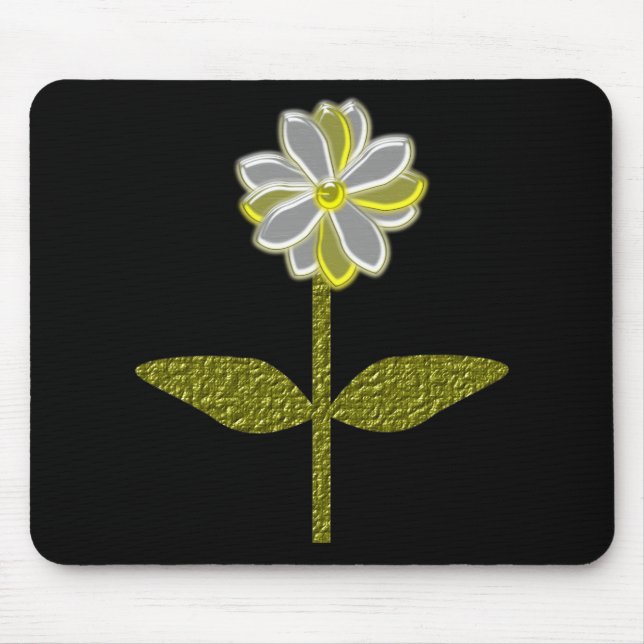 Alfombrilla De Ratón Mousepad de flor de margarita brillante (Frente)