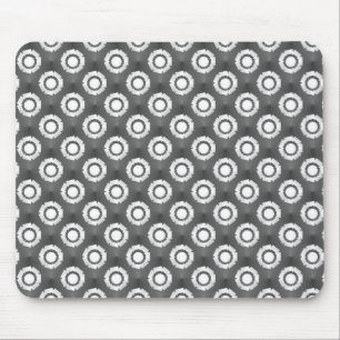 Alfombrilla De Ratón Mousepad de flor funky gris metálico