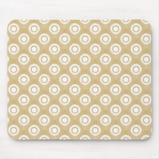 Alfombrilla De Ratón Mousepad de flor funky suave beige (Frente)