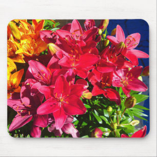 Alfombrilla De Ratón Mousepad de flor rojo lirio
