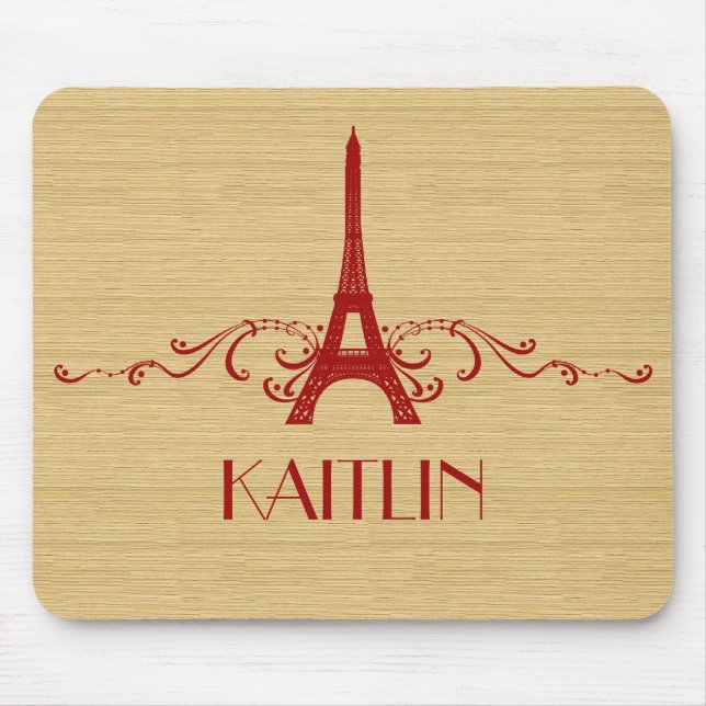 Alfombrilla De Ratón Mousepad de floración francesa roja (Frente)