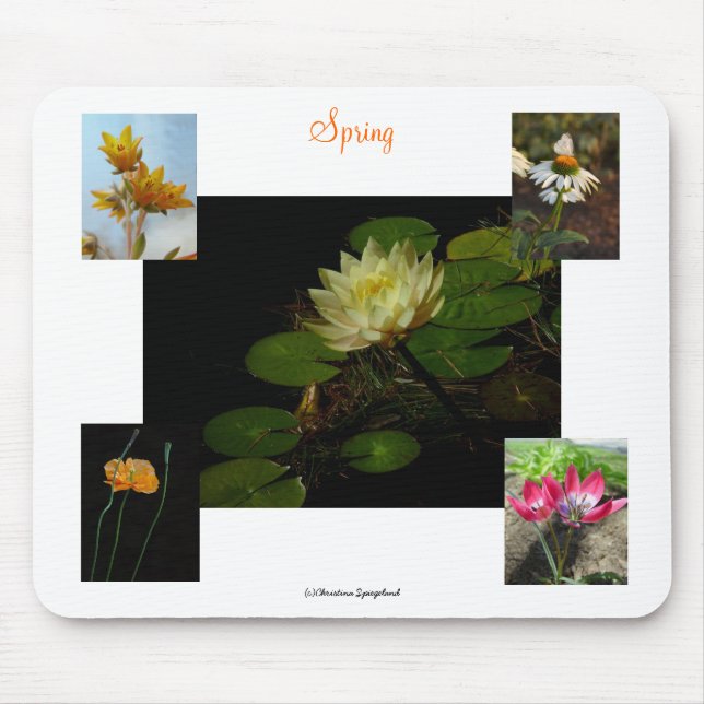 Alfombrilla De Ratón Mousepad de flores de Crocus Spring (Frente)