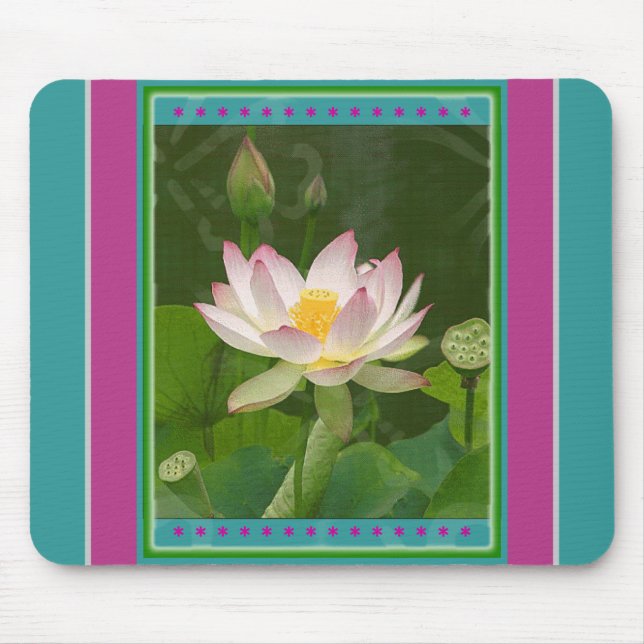 Alfombrilla De Ratón Mousepad de flores de Lotus (Frente)