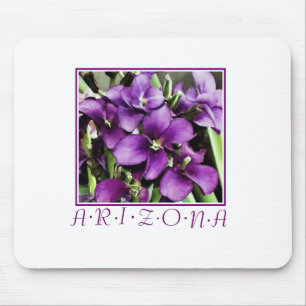 Alfombrilla De Ratón mousepad de flores moradas de arizona