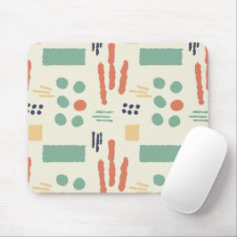 Alfombrilla De Ratón Mousepad de formas orgánicas modernas | Sello retr