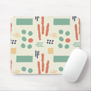 Alfombrilla De Ratón Mousepad de formas orgánicas modernas Sello retr