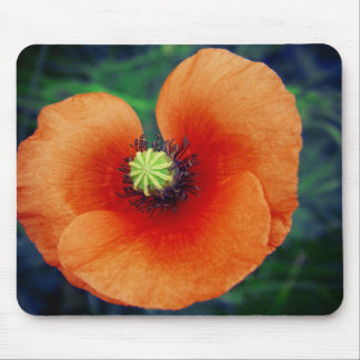 Alfombrilla De Ratón Mousepad de fotografía con macrografía de amapola 