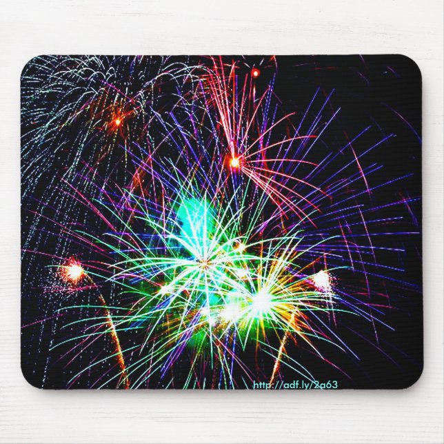 Alfombrilla De Ratón Mousepad de fuegos artificiales (Frente)