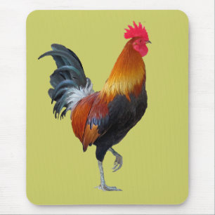 Alfombrilla De Ratón Mousepad de gallo colorido y fuerte
